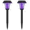 2pcs Solar Bug Zapper Outdoor Lights; Solar Powered Zapper Lamp; For Indoor And Outdoor Use