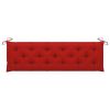 Garden Bench Cushion Red 70.9"x19.7"x2.8" Fabric