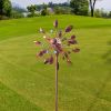 73" Solar Powered Wind Spinner with Multi Color Changing LED Glass Ball