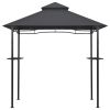 BBQ Gazebo 7.9'x4.9'x8.4' Anthracite Steel