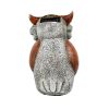Garden Statue Owl Figurines,Solar Powered Resin Animal Sculpture with 5 Led Lights for Patio,Lawn, Garden Decor