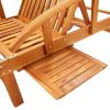 Patio Sun Lounger with Cushion Solid Wood Acacia