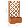 Garden Trellis Planter Orange 19.7"x9.8"x35.4" Solid Firwood