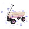 Outdoor&nbsp;Wagon&nbsp;All&nbsp;Terrain&nbsp;Pulling&nbsp;w/Wood&nbsp;Railing&nbsp;Air&nbsp;Tires&nbsp;Children&nbsp;Kid&nbsp;Garden