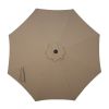 Sunbrella Patio 9 FT Outdoor Market Umbrella with Crank and Push Button Tilt