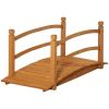 4.7ft Garden Bridge Arc Wood Footbridge Decorative Pond Bridge