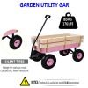 Outdoor&nbsp;Wagon&nbsp;All&nbsp;Terrain&nbsp;Pulling&nbsp;w/Wood&nbsp;Railing&nbsp;Air&nbsp;Tires&nbsp;Children&nbsp;Kid&nbsp;Garden