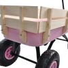 Outdoor&nbsp;Wagon&nbsp;All&nbsp;Terrain&nbsp;Pulling&nbsp;w/Wood&nbsp;Railing&nbsp;Air&nbsp;Tires&nbsp;Children&nbsp;Kid&nbsp;Garden
