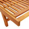 Patio Sun Lounger with Cushion Solid Wood Acacia