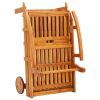 Patio Sun Lounger with Cushion Solid Wood Acacia