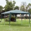 20' x 10' Outdoor Party Tent Gazebo Wedding Canopy with Removable Mesh Sidewalls, Green-AS