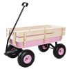 Outdoor&nbsp;Wagon&nbsp;All&nbsp;Terrain&nbsp;Pulling&nbsp;w/Wood&nbsp;Railing&nbsp;Air&nbsp;Tires&nbsp;Children&nbsp;Kid&nbsp;Garden