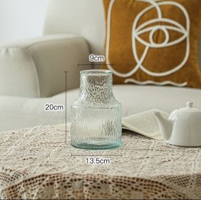 Vase Decoration Clear Glass Hydroponic Countertop In Living Room (Option: Very cold transparent color)