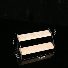 Hand Display Step Blind Box Storage Acrylic Wood Stepped Display Rack Ornaments Toy Display Rack (Option: 2Layer-20cm)