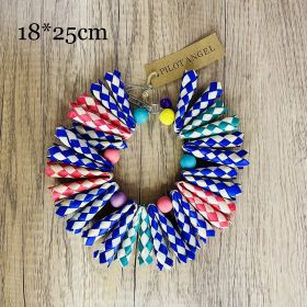 Parrot Toy Woodskin Hand-woven Boredom Cage Supplies (Option: Colorful ferris wheel)