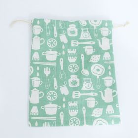 Drawstring storage bag (Option: Green-L)