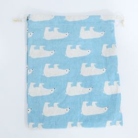 Drawstring storage bag (Option: Blue-L)