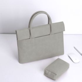 Portable Apple Ipad Tablet Inner Case Protective Cover Laptop Case (Option: Light gray with small bag-12 Inch)