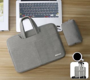 Compatible with Apple, Apple Lenovo 12 Notebook Pro13 inch air Portable 14 Computer Bag 15.6 Liner Macbook15 (Option: Light Grey-11In)