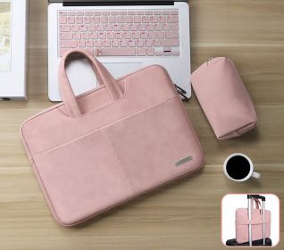 Compatible with Apple, Apple Lenovo 12 Notebook Pro13 inch air Portable 14 Computer Bag 15.6 Liner Macbook15 (Option: Pink-11In)