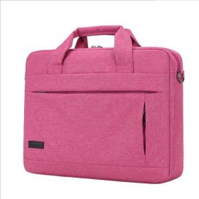 Shockproof One-Shoulder Laptop Bag (Option: Pink-13in)