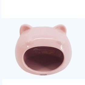 Sleeping SmallHouse Hamster House Sleeping Nest Ceramic Hest Squirrel House (Option: Chubby pink)