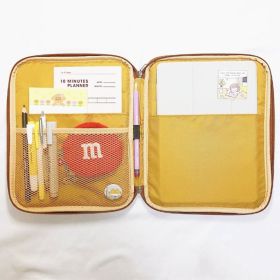 Compatible with Apple, Korean Embroidery Toast ipad Tablet Notebook Computer Liner Bag 11 inch 13 inch Handheld Digital Storage Bag (Option: Yellow-11 inches)