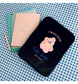 Compatible with Apple, Bear Ipad Bag 11 Inch 10.5 Inch 9.7 Inch Liner Bag (Option: Black-11 Inches)