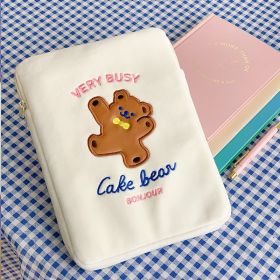 Compatible with Apple, Bear Ipad Bag 11 Inch 10.5 Inch 9.7 Inch Liner Bag (Option: White-11 Inches)