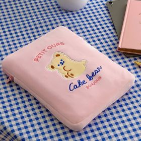 Compatible with Apple, Bear Ipad Bag 11 Inch 10.5 Inch 9.7 Inch Liner Bag (Option: Pink-11 inches)