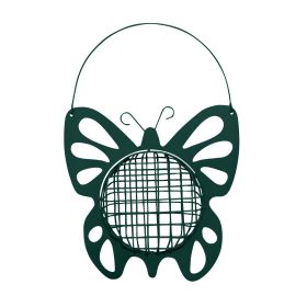 Outdoor Metal Automatic Bird Feeder Balcony Hanging Feeder (Color: Green)