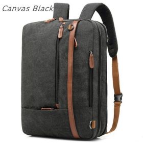 Inch Laptop Bag, Nylon Bag, Free Handbag, (Option: Canvas black-17.3Inch)