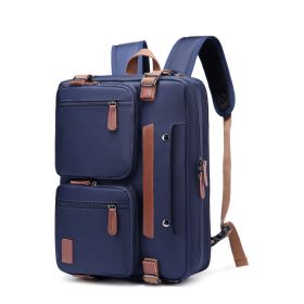 Tote Backpack 15.6 17.3Inch Laptop Backpack Fashion Travel Business Backpack Convertible Nylon Waterproof Student Backpack (Option: Blue-17.3Inch)