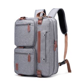 Tote Backpack 15.6 17.3Inch Laptop Backpack Fashion Travel Business Backpack Convertible Nylon Waterproof Student Backpack (Option: Grey-15.6 Inch)