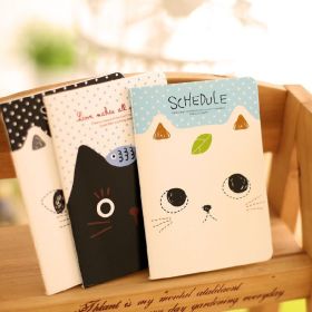Special Korean stationery cute cartoon book wholesale student children notebook gift small gifts (Option: 118black and white cat)