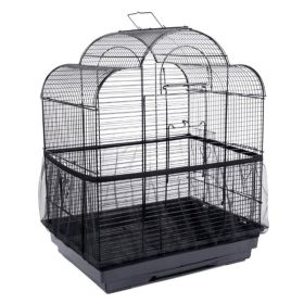Mesh bird cage covers dust-proof bird cage (Option: Black-S)