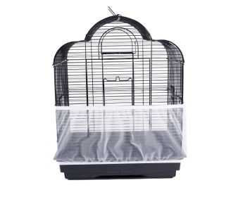 Mesh bird cage covers dust-proof bird cage (Option: White-M)