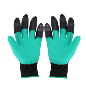 Garden Genie Gloves With Claws Waterproof Garden Gloves For Digging Planting Breathable Gardening Gloves For Yard Work (Option: Green-1pair)