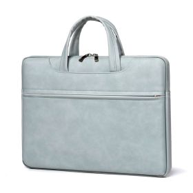Laptop Case Tablet One Shoulder PU Leather Laptop (Option: Blue-13 Inch)
