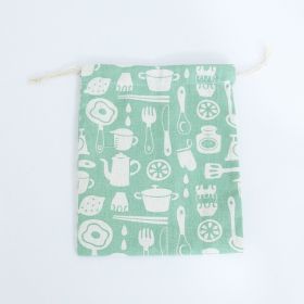 Drawstring storage bag (Option: Green-M)