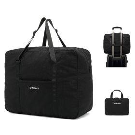 Wear-resistant Waterproof Storage Breathable Burden-free Folding Travel Bag (Color: Black)