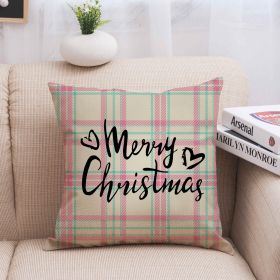 Christmas linen pillowcase (Option: Christmas lattice)