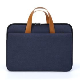 Fashion Lightweight Laptop Bag Simple Business (Option: Blue-15inch)