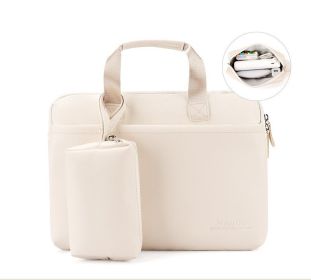 Macbookpro Female Suitable Laptop Bag (Option: Beige yellow-Medium size13.314 inches)