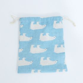 Drawstring storage bag (Option: Blue-M)