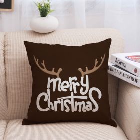 Christmas linen pillowcase (Option: Antlers)