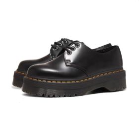 Women's Fashionable Retro Lace Up Boots (Option: Black-35)