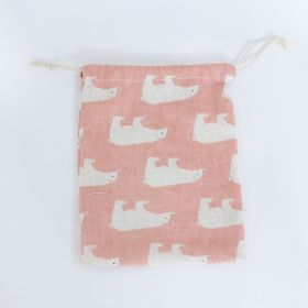 Drawstring storage bag (Option: Pink-M)
