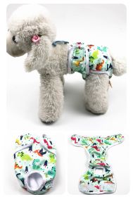 Pet Diapers Mother Dog Physiological Pants (Option: Dinosaur-XL)
