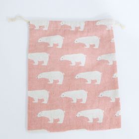 Drawstring storage bag (Option: Pink-L)